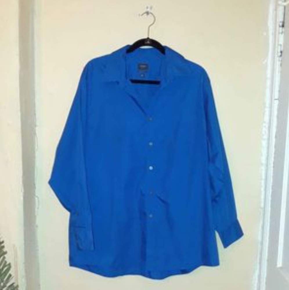 Arrow Classic men blue button down casual shirt size 17‎